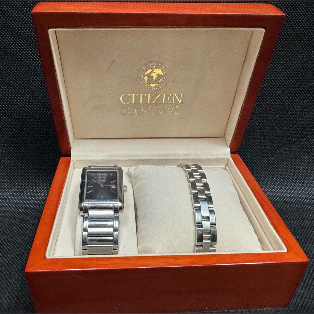 Men’s Citizen Eco-Drive Watch and Bracelet Set
